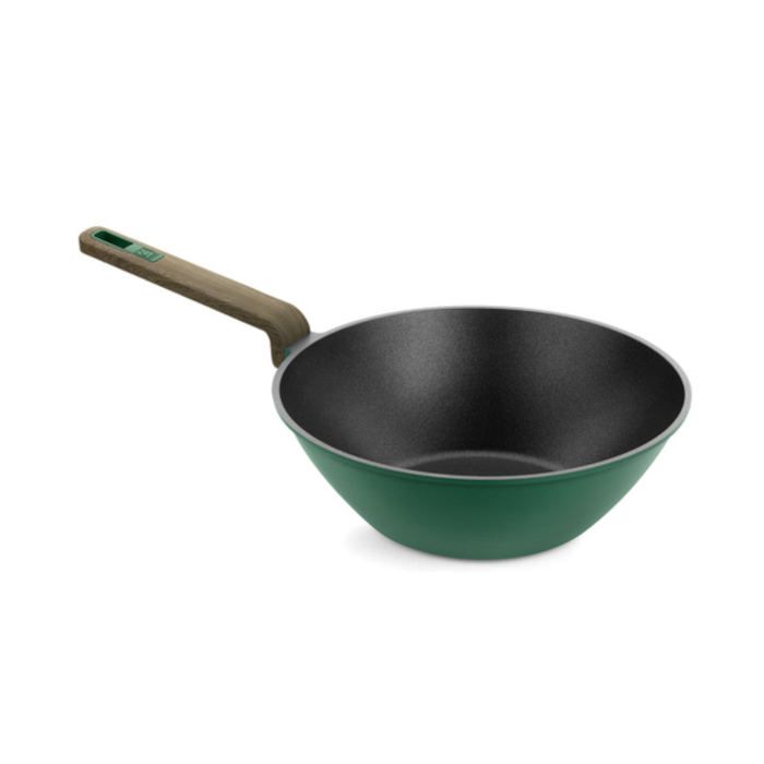 MONIX Planet Wok 28 cm fonte daluminium 100% recyclé pleine induction sans PFOA antiadhésif