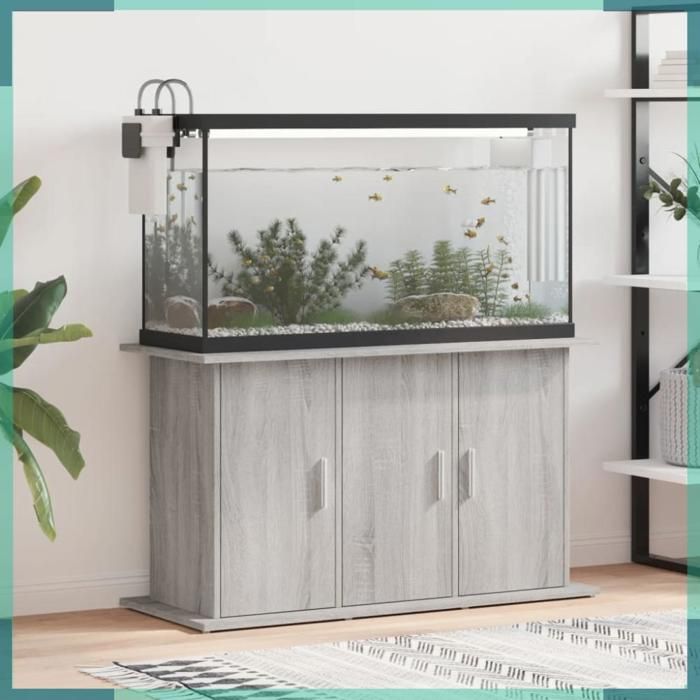 Meilleurs prix pour ASHATA Support pour aquarium sonoma gris 101x41x58cm bois dingénierie -FHE833637