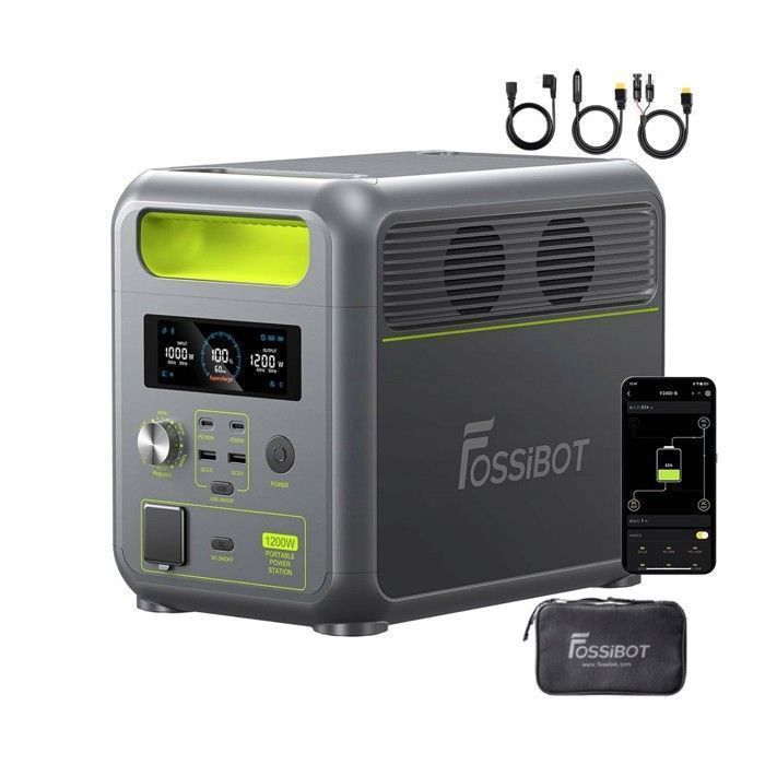 FOSSiBOT F1200 Station électrique portable 1024Wh Générateur Solaire 2000W Centrale Électrique Extérieur Voyage Camping RV