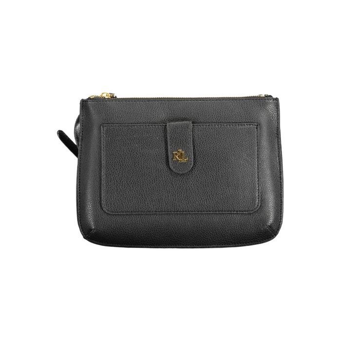 Sac à main en cuir noir Ralph Lauren Sac à main en cuir noir Ralph Lauren