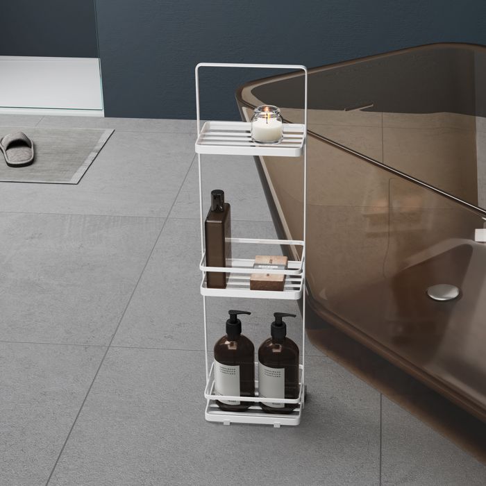 Mai & Mai 3 Niveaux Support de Douche sur Pied Étagère Douche sur Pied Salle de Bain Blanc Reglo-02 Mai & Mai 3 Niveaux Support de Douche sur Pied Étagère Douche sur Pied Salle de Bain Blanc Reglo-02