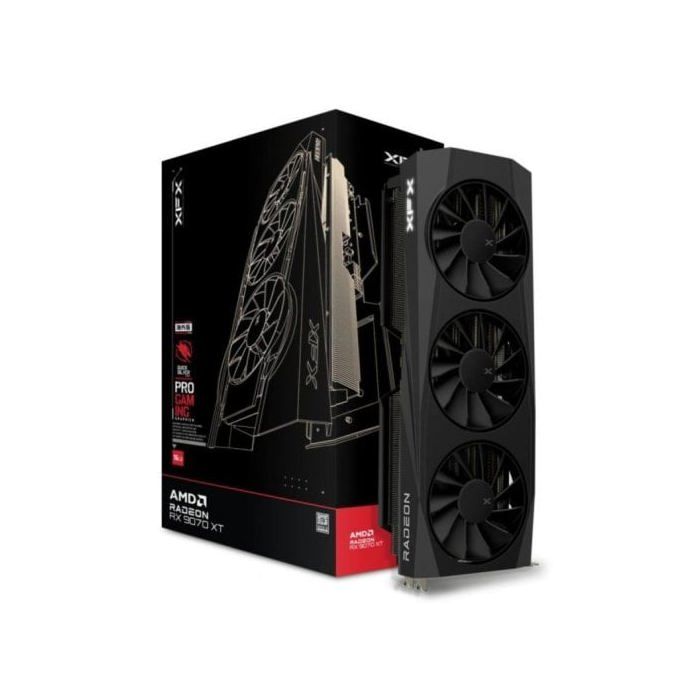 XFX Radeon RX 9070 XT Gaming Edition 16GB GDDR6 Noir - vue 2