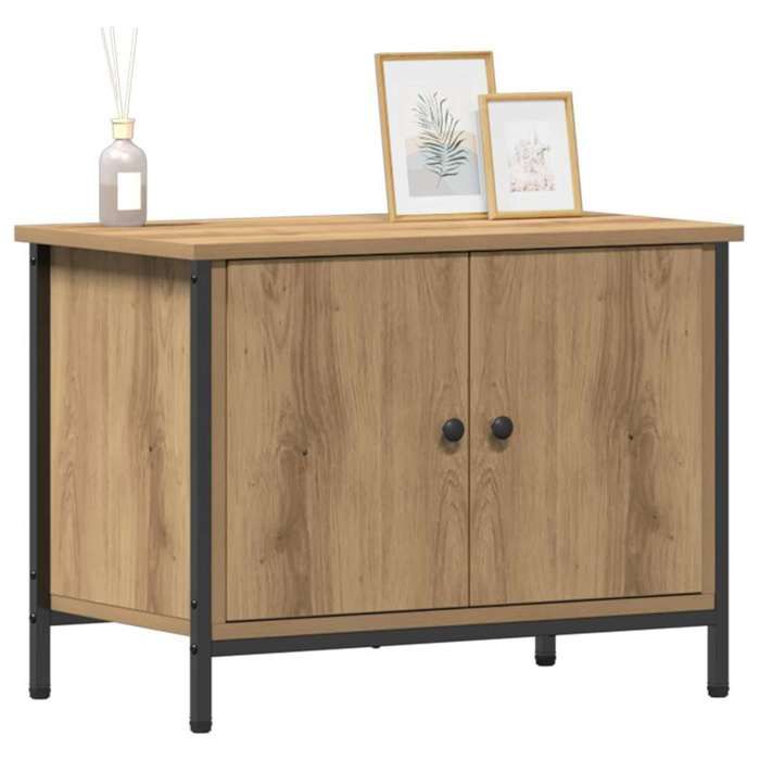 Sarazyj®Banc TV - meuble hifi - Marron Meuble TV - chêne artisanal - 60 x 35 x 45 cm - bois dingénierie - 35780