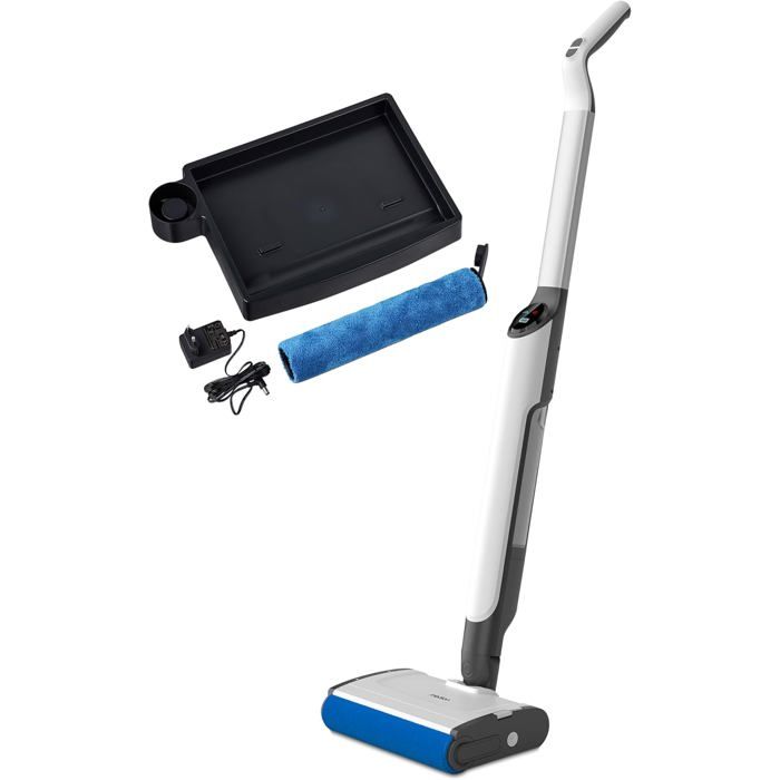 H09 Nettoyeur Sols Durs Sans Fil Réservoirs Eau Propre/Sale Rouleau Brosse Auto-Nettoyage Écran LED Md11890