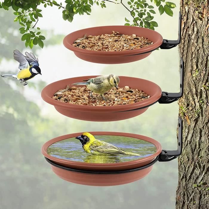 3 PCS Abreuvoir à Oiseaux SuspenduBaignoire Oiseaux Exterieur à SuspendreMangeoire OiseauxBains pour Oiseaux Sauvage .