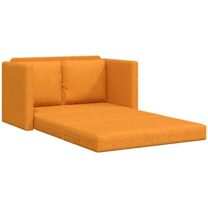 Canapé convertible à 2 places 2 en 1 - NANAS - CLIC-CLAC/Sofa-lit - jaune foncé 112x174x55cm tissu 112x60x55cm C307267