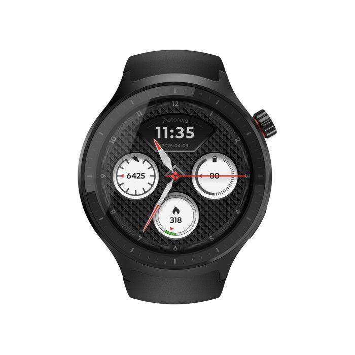 Montre connectée - MOTOROLA - PG38C08254 - Écran 143 OLED tactile - GPS - 512 Mo RAM - Bracelet silicone noir