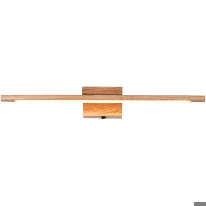 Applique murale salle de bain en bois 60 cm – LED IP44 étanche – Éclairage moderne pour maquillage et soins – Installation facile