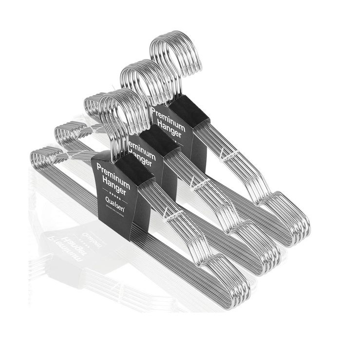 Cintres Metal Adulte Acier Inoxydable Argenté 30pcs 42cm Cintre Gain de Place Durables Argenté-30 Adulte-42cm Adulte-4 CINTRE