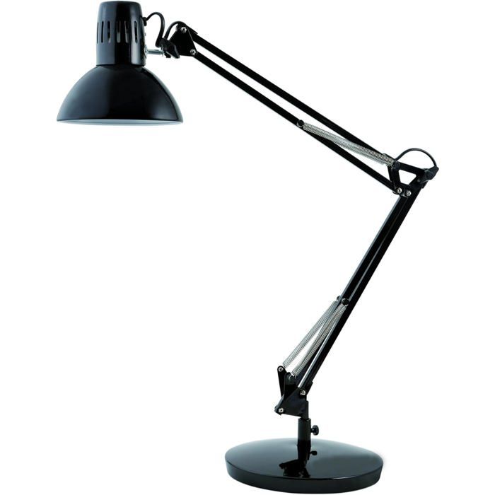 Archi N Lampe De Bureau - Métal - Coloris Noir Lampe Architecte - Base Lestée - Livrée Avec Pince Lampe Design - Bras Articu[LL795]