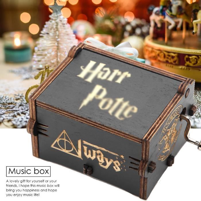 Chanson à thème Harry Potter - Boîte à musique en bois - Boîte à musique  cadeau - Noir