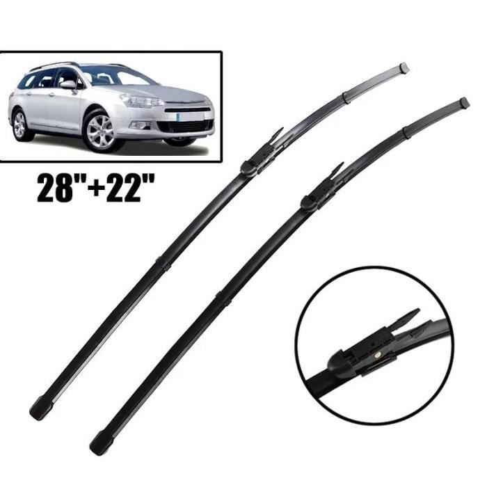 Essuie-glaces Pour Citroën C5 (2008-2016) – 2 Pièces, Caoutchouc Naturel – Silencieux, Résistants – Améliore La Visibilité - 8