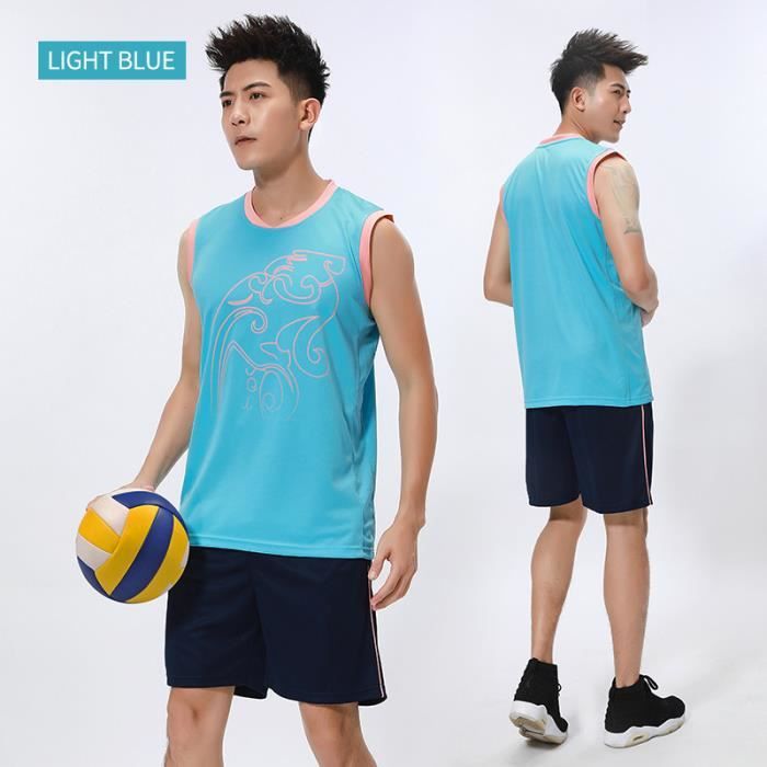 Bleu - L - Uniformes de volley-ball pour hommes, Chemises fibrT, Chemise de  badminton, Ensemble de tennis de - Cdiscount Sport