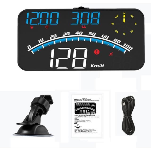 ATH G10 - Compteur de vitesse numérique de voiture, Affichage tête haute,  HUD, GPS, Odomcirculation, Alarme d - Cdiscount Auto