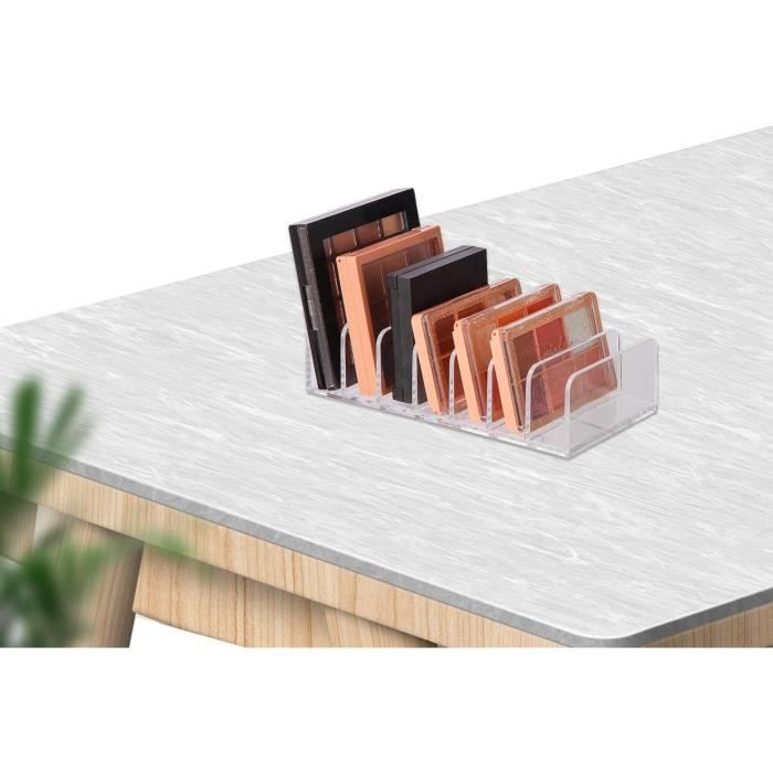 JessLab Organisateur De Maquillage En Plastique Avec 7 Compartiments Pour Fard à Paupières, Contour De Fard à Paupières, Rangement Cosmétique Pour Salle De Bain, Vanité, Plan De Travail, Gris, Taille