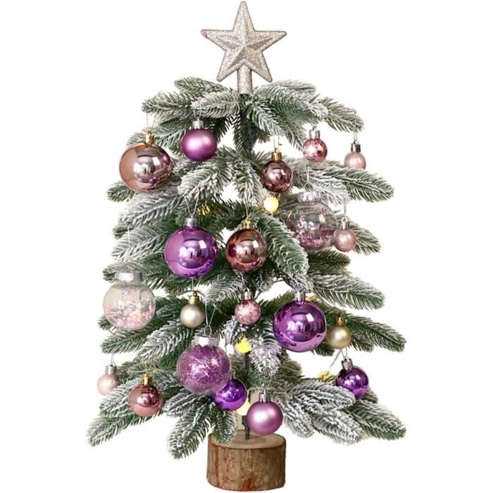Sapin De Noël Artificiel Avec Lumière Led Imitation Sapin Givré Avec