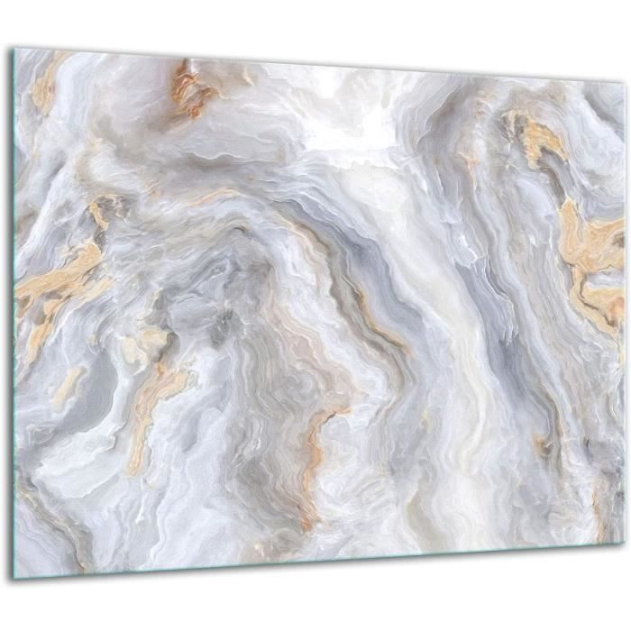 Plaque Protection Verre Trempé 60x52 Cm - Pour Cuisinière, Anti-éclaboussures, Planche à Découper