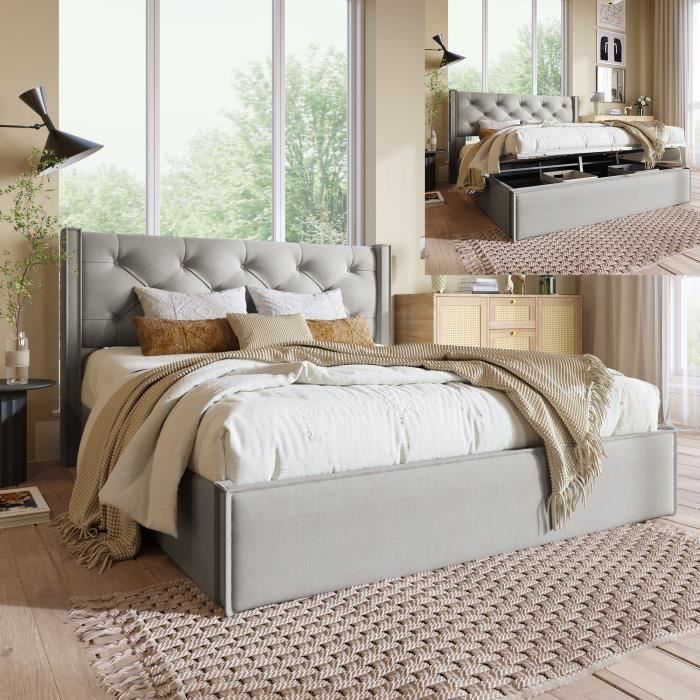 En.casa] Tête De Lit Élégante Pour Lit Double De 160 Cm Avec