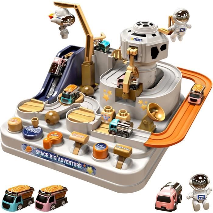 Circuit Voiture Enfant Voiture Jouet Jouet Daventure Voiture en fants avec 3 Voitures Et 1 Astronaute Jeux DEducatifs