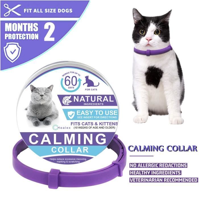 Collier De Protection Pour Chat Apaisant De 2 Mois Pour Chats Reduisant L Anxiete De Votre Animal Cjj Cdiscount Animalerie