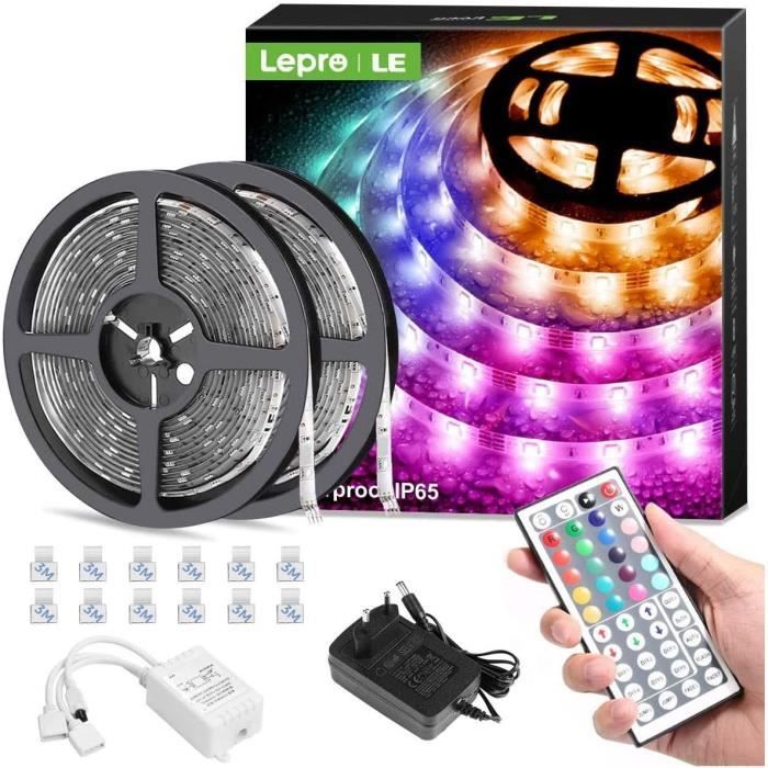 Ruban LED 5M Bande LED Multicolore,avec Télécommande,Bande Lumineuse 20  Couleurs et 8 Modes pour Maison Chambre Décoration - Cdiscount Maison