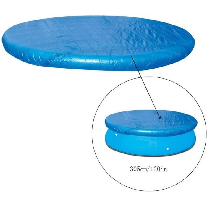Bâche Solaire Piscine Hors Sol 210 Cm - Pour Piscine Ronde Fast Set 244 Cm, Anti-feuilles Et Chauffante