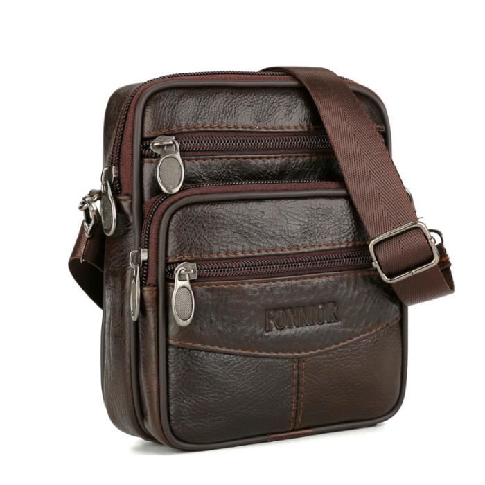 Sacoche pour homme en cuir v/éritbale Classique taille unique Brown-009