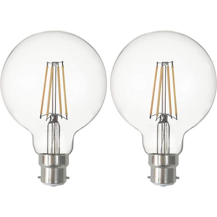 Ampoule LED Globe B22 Baïonnette G95 à filament, sans scintillement à vis  8W (équivalent ampoule incandescente de 75W) 800 lm[K1669] - Cdiscount  Maison