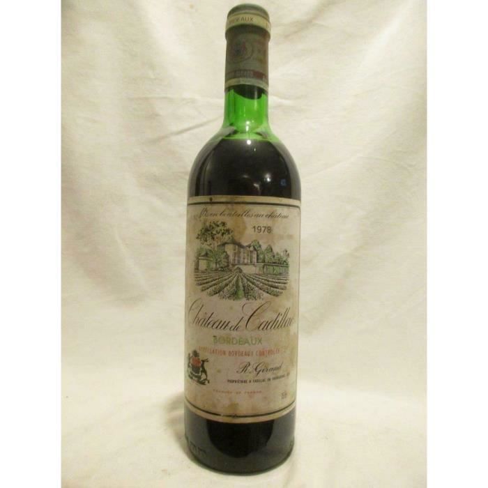 Bordeaux château de cadillac rouge 1978 - bordeaux - La cave Cdiscount