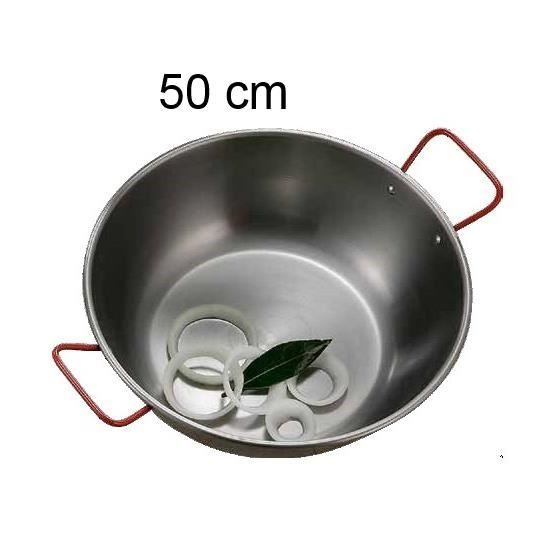 poele a paella creuse 24 parts 50 cm cuisine