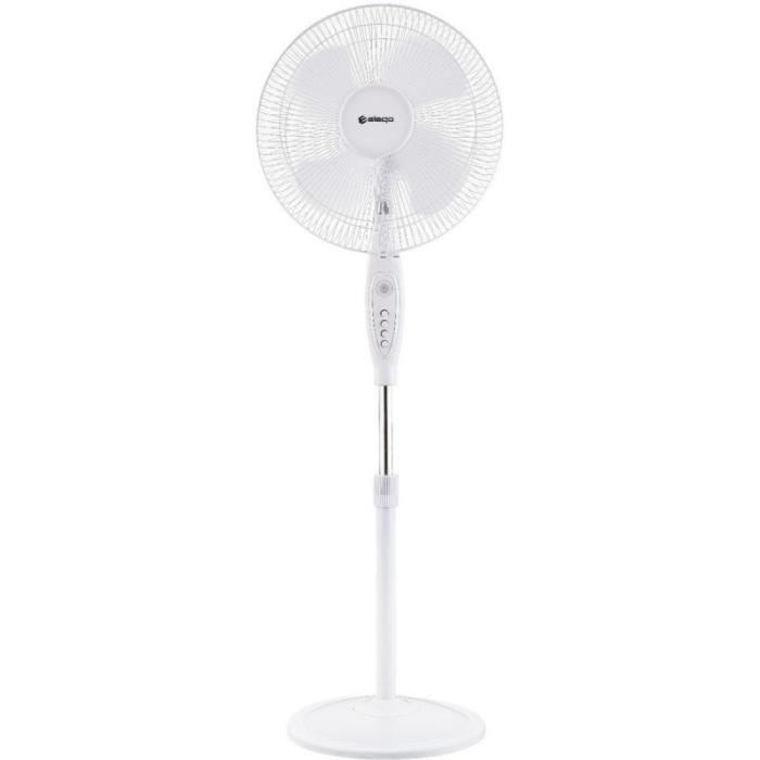Ventilateur sur pied Eleqo EL-52 - Blanc - Fonction oscillation