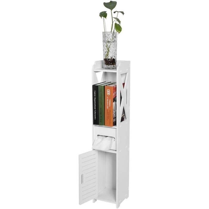 Drumm - Meuble de salle de bain compact, armoire avec tiroir et