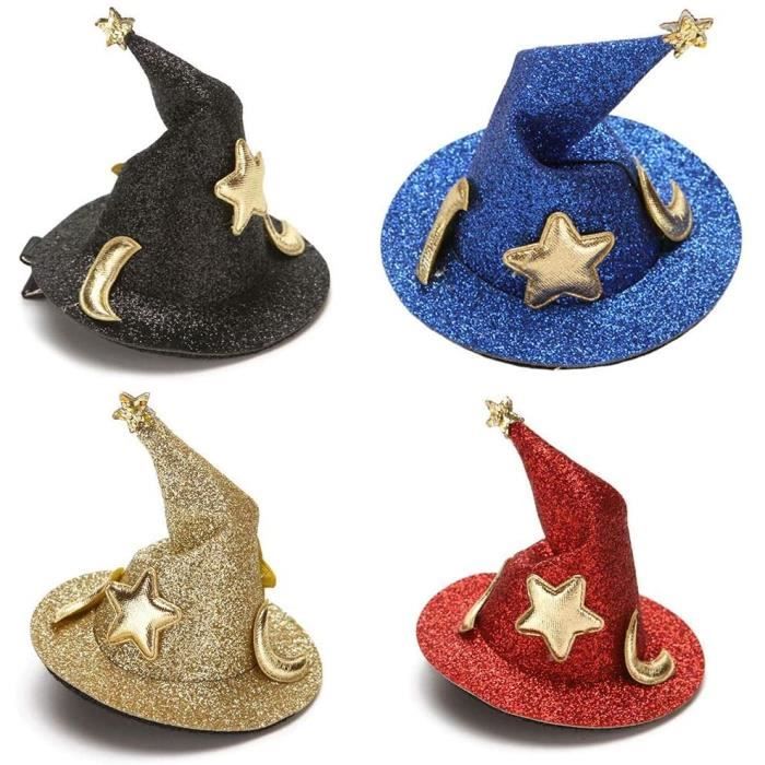 Chapeau de sorcière - ZGEER - Mini chapeau - Multicolore - Non toxique - Costume Halloween