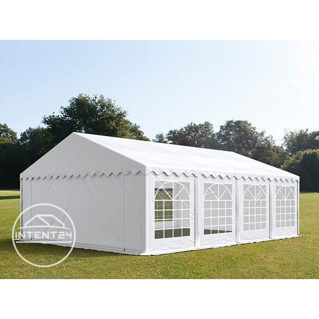 Tente de réception TOOLPORT 6x8m - PVC 500g/m² - Blanc - Imperméable