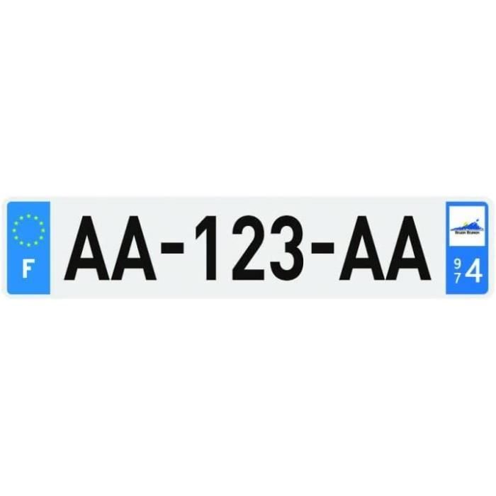 Plaque d'Immatriculation Voiture Homologuée SIV - PMMA - 520x110 mm - sans Cadre Plaque d'Immatriculation Voiture Homologuée SIV - PMMA - 520x110 mm - sans Cadre