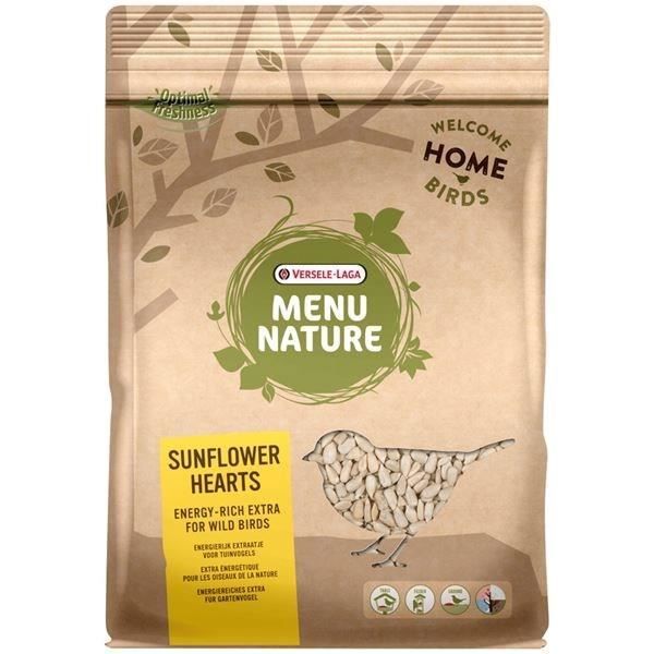 Graines pour oiseaux - VERSELE LAGA - Menu nature - Sunflower hearts - Graines de tournesol décortiquées - Sac de 750 gr