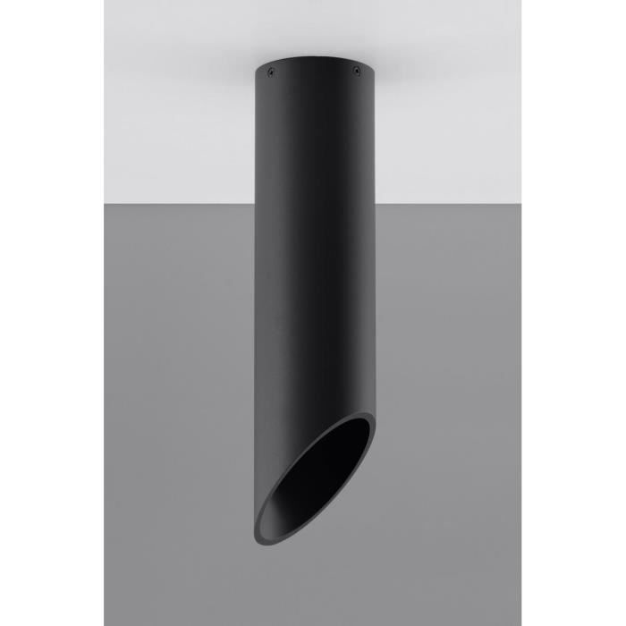 Plafonnier - NIXON 40 - Noir - Aluminium - 1 x GU10 40W