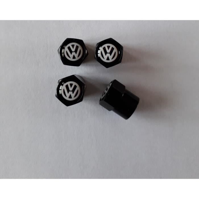 4*Bouchon de valve Volkswagen ( Noir )