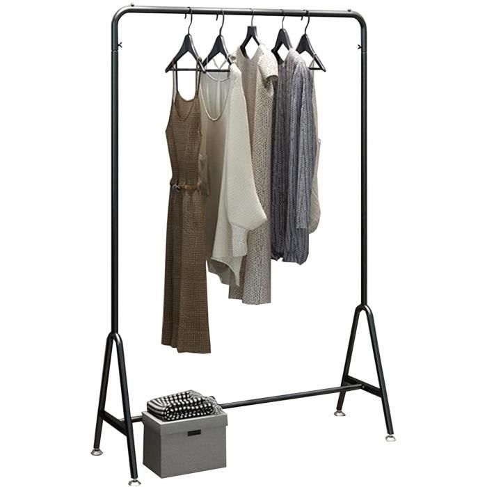 Portant à vêtements moderne en métal – Portemanteau autoportant pour entrée, chambre & dressing – Porte-vêtements stable au design industriel (noir, 60cm Portant à vêtements moderne en métal – Portemanteau autoportant pour entrée, chambre & dressing – Porte-vêtements stable au design industriel (noir, 60cm