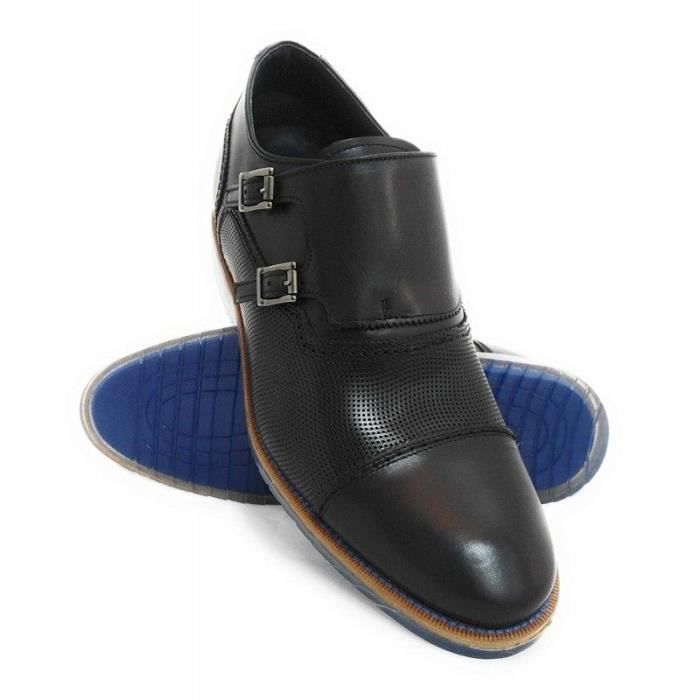 chaussure double boucle homme