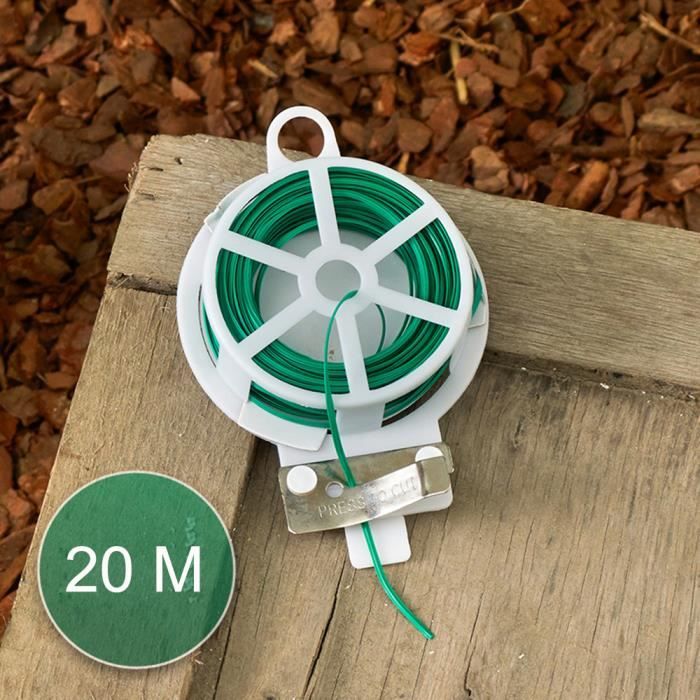 Attache Tomate Lot De 2 Fil Souple Pour Plantes 3,5mm X 20m, Attache Plantes Souple Avec Schneider, Fil De Jardin Vert Souple, Liens De Jardinage Pour Ligatures Pour , Plantes Grimpantes, Vignes