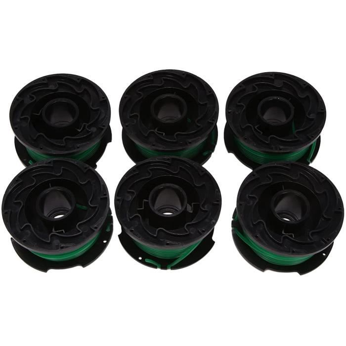 Ersatzfaden Für Rasentrimmer – 10 Spulen, Je 6 M, 0,2 Cm, Kompatibel Mit Black & Decker GH3000, LST540 U.a.