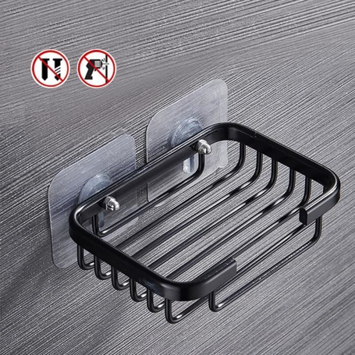 Porte-Savon ERKXD Avec Égouttoir - Blanc - 14x8.4x2cm - Anti-Dégoulinant - Pour Douche