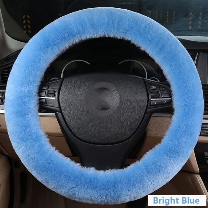 Housse de protection pour volant de voiture, multicolore, bleu