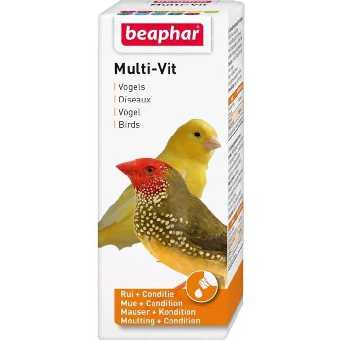 BEAPHAR Vitamines Multi-Vit - Pour oiseaux - 50ml