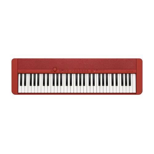 Clavier compact Casio CT S 1 RD avec 61 touches et sonorités vintage Rouge