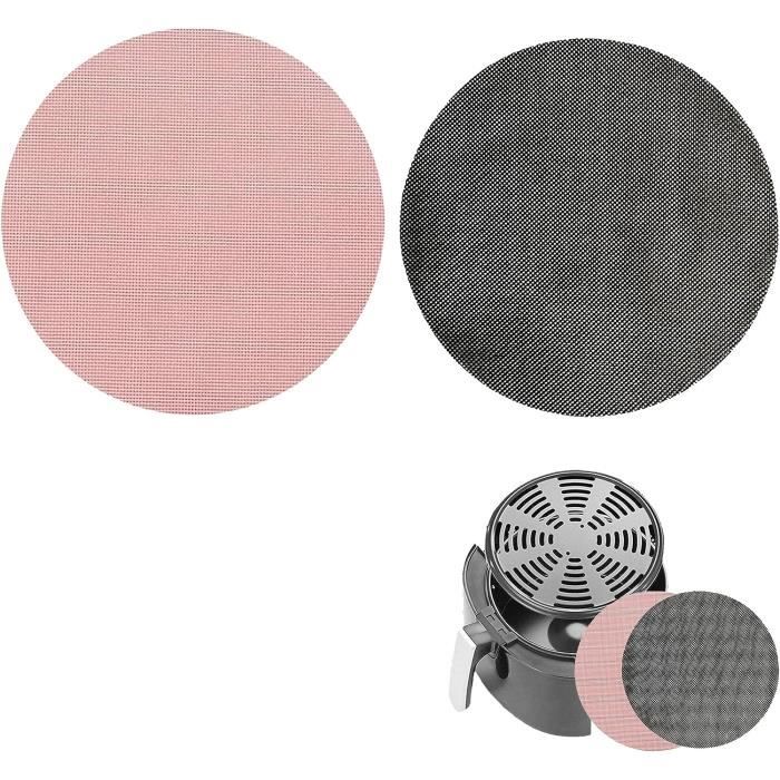 Lot De 2 Tapis Silicone Pour Friteuse à Air Chaud – 21,5 Cm Carré – Réutilisables, Perforés, Sans BPA – Compatible Four/micro-ondes