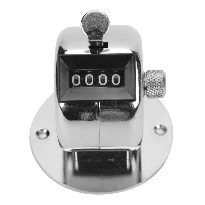 Compteur Manuel En Acier Inoxydable – Bouton Réglable, Solide Et Sans Pile Pour Compter Jusqu’à 9999