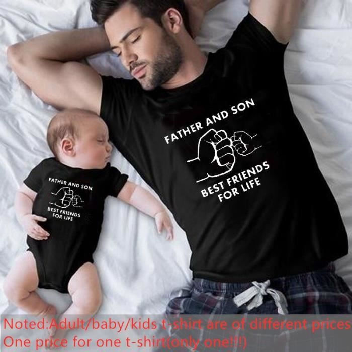 1 pc joueur 1 joueur 2 drole pere fils Look T Shirt ete a manches courtes T Shirt pour papa bebe body famille correspondant vetement Cdiscount Puericulture Eveil bebe