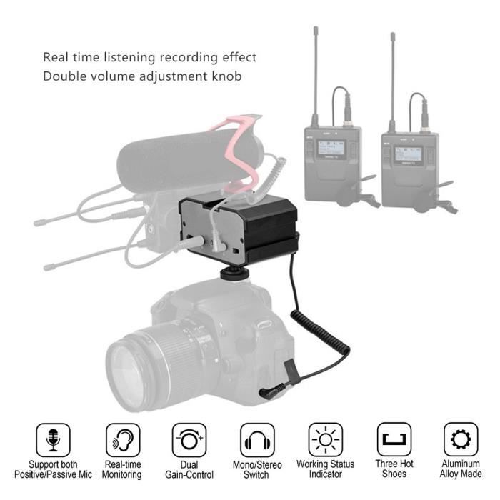 XLR-Audiomixer, COMICA CVM-AX3 Dual XLR/6,35mm/3,5mm Vio-Audio-Mixer, Kameramixer für Canon Nikon Sony Panasonic DSLR-Kameras  44